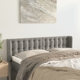 Cabecero de terciopelo gris claro 147x16x78/88 cm de vidaXL, Cabeceros y pies de cama - Ref: Foro24-3119250, Precio: 81,34 €,...