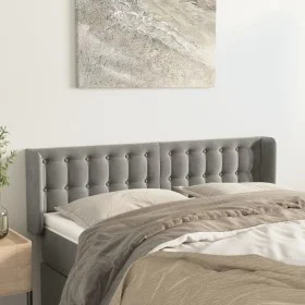 Cabecero de terciopelo gris claro 147x16x78/88 cm de vidaXL, Cabeceros y pies de cama - Ref: Foro24-3119250, Precio: 78,36 €,...