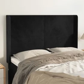 Headboard with black velvet ears 147x16x118/128 cm by vidaXL, Headboards and footboards - Ref: Foro24-3119350, Price: 121,07 ...