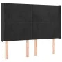 Cabecero con orejas de terciopelo negro 147x16x118/128 cm de vidaXL, Cabeceros y pies de cama - Ref: Foro24-3119350, Precio: ...
