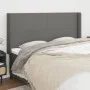 Cabecero con orejas de tela gris oscuro 183x16x118/128 cm de vidaXL, Cabeceros y pies de cama - Ref: Foro24-3119315, Precio: ...