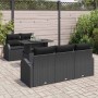 Conjunto de sofá de jardín 6 pcs Negro Rattan de Poliéster en Sofás de exterior | Comprar online en Foru.es