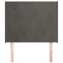 Cabecero con orejas de terciopelo gris oscuro 103x16x118/128 cm de vidaXL, Cabeceros y pies de cama - Ref: Foro24-3119343, Pr...