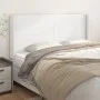 Cabecero con orejas de cuero sintético blanco 183x16x118/128 cm de vidaXL, Cabeceros y pies de cama - Ref: Foro24-3119403, Pr...