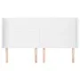 Headboard with white synthetic leather ears 183x16x118/128 cm by vidaXL, Headboards and footboards - Ref: Foro24-3119403, Pri...