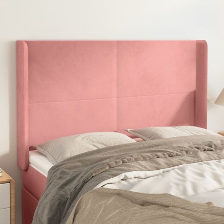 Cabecero con orejas de terciopelo rosa 147x16x118/128 cm de vidaXL, Cabeceros y pies de cama - Ref: Foro24-3119353, Precio: 1...