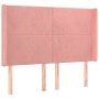 Cabecero con orejas de terciopelo rosa 147x16x118/128 cm de vidaXL, Cabeceros y pies de cama - Ref: Foro24-3119353, Precio: 1...