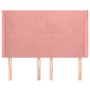 Cabecero con orejas de terciopelo rosa 147x16x118/128 cm de vidaXL, Cabeceros y pies de cama - Ref: Foro24-3119353, Precio: 1...