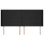 Cabecero con orejas de cuero sintético negro 203x16x118/128 cm de vidaXL, Cabeceros y pies de cama - Ref: Foro24-3119408, Pre...