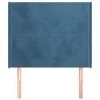 Cabecero con orejas de terciopelo azul oscuro 93x16x118/128 cm de vidaXL, Cabeceros y pies de cama - Ref: Foro24-3119340, Pre...