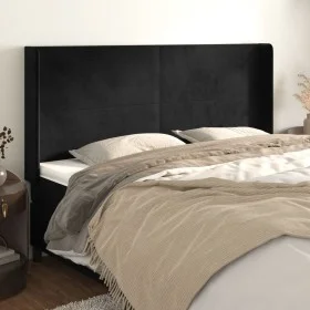 Headboard with black velvet ears 203x16x118/128 cm by vidaXL, Headboards and footboards - Ref: Foro24-3119368, Price: 142,89 ...