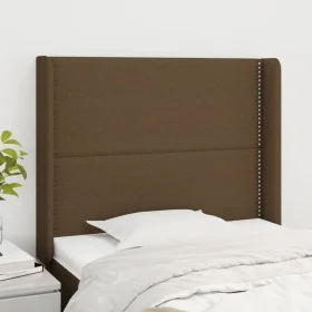 Kopfteil mit dunkelbraunen Stoffohren 103x16x118/128 cm von vidaXL, Kopf- und Fußteile - Ref: Foro24-3119433, Preis: 61,21 €,...
