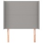 Cabecero con orejas de tela gris claro 103x16x118/128 cm de vidaXL, Cabeceros y pies de cama - Ref: Foro24-3119290, Precio: 7...
