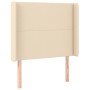 Cabecero con orejas de tela color crema 103x16x118/128 cm de vidaXL, Cabeceros y pies de cama - Ref: Foro24-3119295, Precio: ...