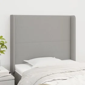 Cabecero con orejas de tela gris claro 83x16x118/128 cm de vidaXL, Cabeceros y pies de cama - Ref: Foro24-3119274, Precio: 63...