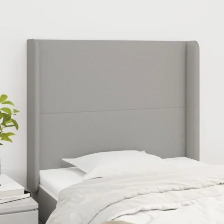 Cabecero con orejas de tela gris claro 83x16x118/128 cm de vidaXL, Cabeceros y pies de cama - Ref: Foro24-3119274, Precio: 63...