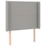Cabecero con orejas de tela gris claro 83x16x118/128 cm de vidaXL, Cabeceros y pies de cama - Ref: Foro24-3119274, Precio: 63...