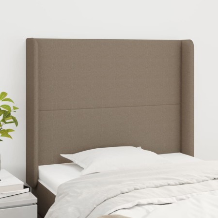 Cabecero con orejas de tela gris taupe 103x16x118/128 cm de vidaXL, Cabeceros y pies de cama - Ref: Foro24-3119294, Precio: 8...
