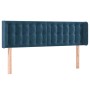 Cabecero de terciopelo azul oscuro 147x16x78/88 cm de vidaXL, Cabeceros y pies de cama - Ref: Foro24-3119254, Precio: 63,32 €...