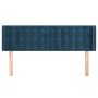 Cabecero de terciopelo azul oscuro 147x16x78/88 cm de vidaXL, Cabeceros y pies de cama - Ref: Foro24-3119254, Precio: 63,32 €...