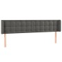 Cabecero de terciopelo gris oscuro 203x16x78/88 cm de vidaXL, Cabeceros y pies de cama - Ref: Foro24-3119269, Precio: 66,05 €...