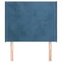 Cabecero con orejas de terciopelo azul oscuro 83x16x118/128 cm de vidaXL, Cabeceros y pies de cama - Ref: Foro24-3119334, Pre...