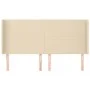 Headboard with cream fabric ears 183x16x118/128 cm by vidaXL, Headboards and footboards - Ref: Foro24-3119319, Price: 142,74 ...