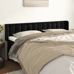 Kopfteil aus schwarzem Samt, 183 x 16 x 78/88 cm von vidaXL, Kopf- und Fußteile - Ref: Foro24-3119264, Preis: 86,21 €, Rabatt: %
