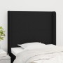 Cabecero con orejas de tela negro 93x16x118/128 cm de vidaXL, Cabeceros y pies de cama - Ref: Foro24-3119284, Precio: 83,53 €...