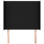 Cabecero con orejas de tela negro 93x16x118/128 cm de vidaXL, Cabeceros y pies de cama - Ref: Foro24-3119284, Precio: 83,53 €...