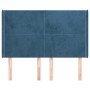 Cabecero con orejas de terciopelo azul oscuro 147x16x118/128 cm de vidaXL, Cabeceros y pies de cama - Ref: Foro24-3119352, Pr...