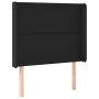 Headboard with black synthetic leather ears 83x16x118/128 cm by vidaXL, Headboards and footboards - Ref: Foro24-3119372, Pric...