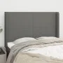 Cabecero con orejas de tela gris oscuro 147x16x118/128 cm de vidaXL, Cabeceros y pies de cama - Ref: Foro24-3119299, Precio: ...
