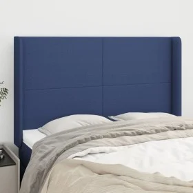 Kopfteil mit blauen Stoffohren 147x16x118/128 cm von vidaXL, Kopf- und Fußteile - Ref: Foro24-3119304, Preis: 114,95 €, Rabat...