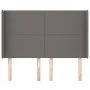 Cabecero con orejas cuero sintético gris 147x16x118/128cm de vidaXL, Cabeceros y pies de cama - Ref: Foro24-3119394, Precio: ...