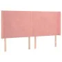 Headboard with pink velvet ears 163x16x118/128 cm by vidaXL, Headboards and footboards - Ref: Foro24-3119359, Price: 120,02 €...