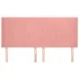 Headboard with pink velvet ears 163x16x118/128 cm by vidaXL, Headboards and footboards - Ref: Foro24-3119359, Price: 120,02 €...