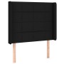 Cabecero con orejas de tela negro 103x16x118/128 cm de vidaXL, Cabeceros y pies de cama - Ref: Foro24-3119572, Precio: 76,15 ...