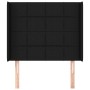 Cabecero con orejas de tela negro 103x16x118/128 cm de vidaXL, Cabeceros y pies de cama - Ref: Foro24-3119572, Precio: 76,15 ...