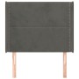 Cabecero con orejas de terciopelo gris oscuro 103x16x118/128 cm de vidaXL, Cabeceros y pies de cama - Ref: Foro24-3119483, Pr...