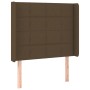 Cabecero con orejas de tela marrón oscuro 93x16x118/128 cm de vidaXL, Cabeceros y pies de cama - Ref: Foro24-3119565, Precio:...