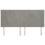 Cabecero con orejas de terciopelo gris claro 163x16x118/128 cm de vidaXL, Cabeceros y pies de cama - Ref: Foro24-3119354, Pre...