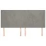 Cabecero con orejas de terciopelo gris claro 163x16x118/128 cm de vidaXL, Cabeceros y pies de cama - Ref: Foro24-3119354, Pre...