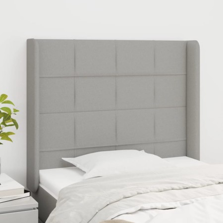 Cabecero con orejas de tela gris claro 93x16x118/128 cm de vidaXL, Cabeceros y pies de cama - Ref: Foro24-3119562, Precio: 69...
