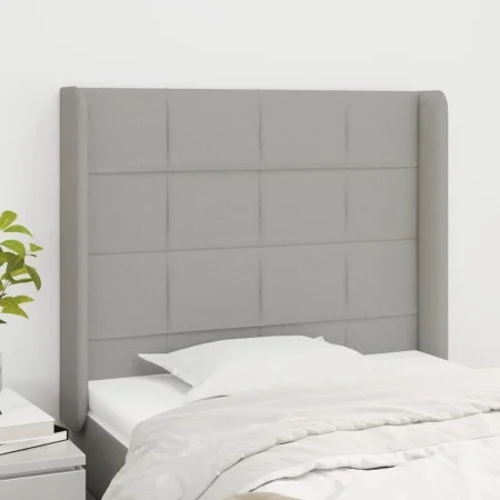 Headboard with light gray fabric ears 93x16x118/128 cm by vidaXL, Headboards and footboards - Ref: Foro24-3119562, Price: 76,...
