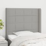 Cabecero con orejas de tela gris claro 93x16x118/128 cm de vidaXL, Cabeceros y pies de cama - Ref: Foro24-3119562, Precio: 69...