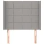 Headboard with light gray fabric ears 93x16x118/128 cm by vidaXL, Headboards and footboards - Ref: Foro24-3119562, Price: 76,...