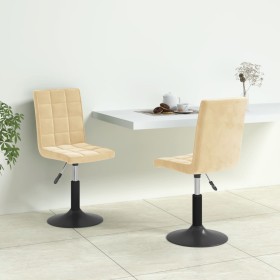 Sillas de comedor giratorias 2 uds terciopelo crema en Sillas de comedor | Comprar online en Foru.es