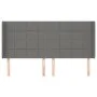 Headboard with dark gray fabric ears 163x16x118/128 cm by vidaXL, Headboards and footboards - Ref: Foro24-3119587, Price: 149...