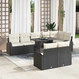 Conjunto de sofá de jardín 9 pcs Negro Poliratán en Sofás de exterior | Comprar online en Foru.es